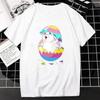 Easter T Shirt Kawaii Bunny Print Short-sleev Tops Fashion Casual Women Tee Easter Basekt Eggs Tees Oversized T-Shirt Ropa Mujer