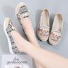 Women's Embroidered Soft Sole Shoes - Old Beijing Style, Breathable, Casual for Spring & Autumn, Perfect for Middle-Aged & Elderly.