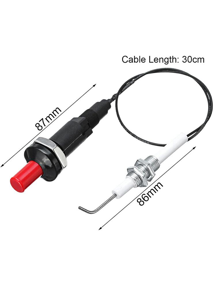 

Heater Parts Piezo Spark Ignition Set With Cable 30 Cm Long Push Button Kitchen Lighters Home Appliance Accessories Outdoor Oven