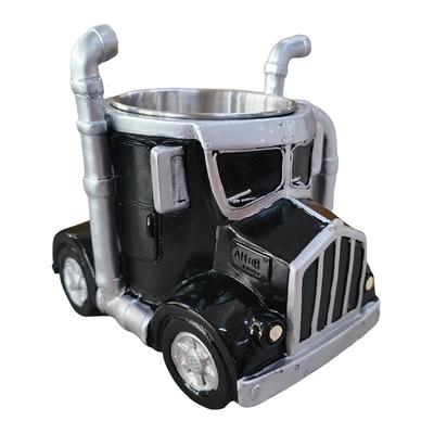 Semi-Truck Coffee Mugs Stainless Steel Handcrafted Truck Coffee Mug Semi Truck Shaped Mug Gifts for Coffee & Truck Lovers