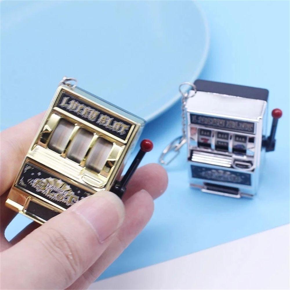 Gag Toys Antistress Toys Lucky Jackpot Keyrings Safe Machine Fruit Machine Slot Machine Key Chains