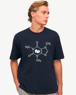 Caffeine Molecule T-Shirt, Coffee Bean Chemistry Science Lover Nerd Gift Tee