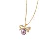 Versatile Titanium Steel Heart & Butterfly Rhinestone Necklace - Women's High-End Jewelry Accessory