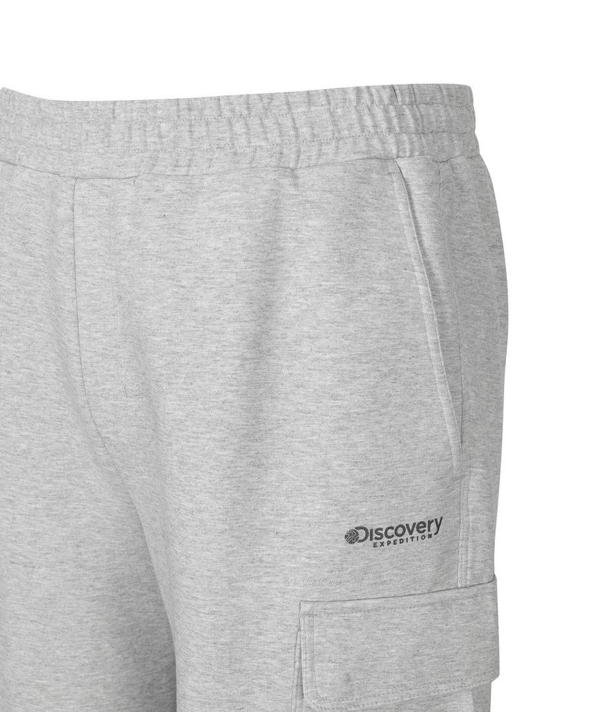 DISCOVERY EXPEDITION Men'S Tech Knit Training Loose Tapered Cargo Jogger Pants (M/Grey)