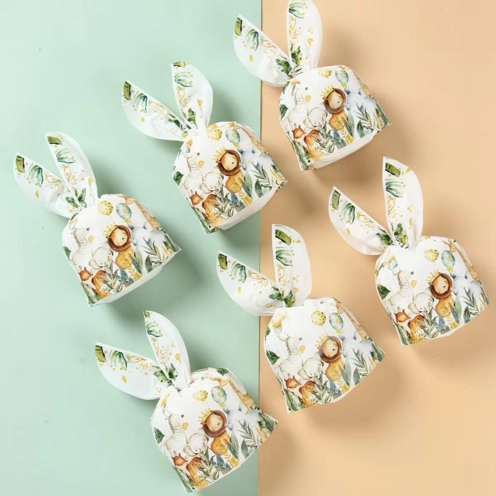 50Pcs Plastic Rabbit Ear Bags Party Favors Gift Packaging Bag Snack Packing Supplies  Easter Party