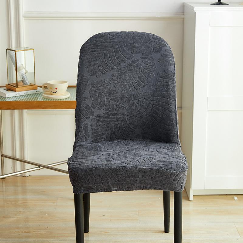 

Jacquard Curved Chair Cover All-Inclusive Armless Dining Chair Protective Cover Home Simple Modern Large Round Stool Cover