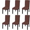 Day and Night - Day and Night Straight Elastic Chair Cover 6 Units Brown