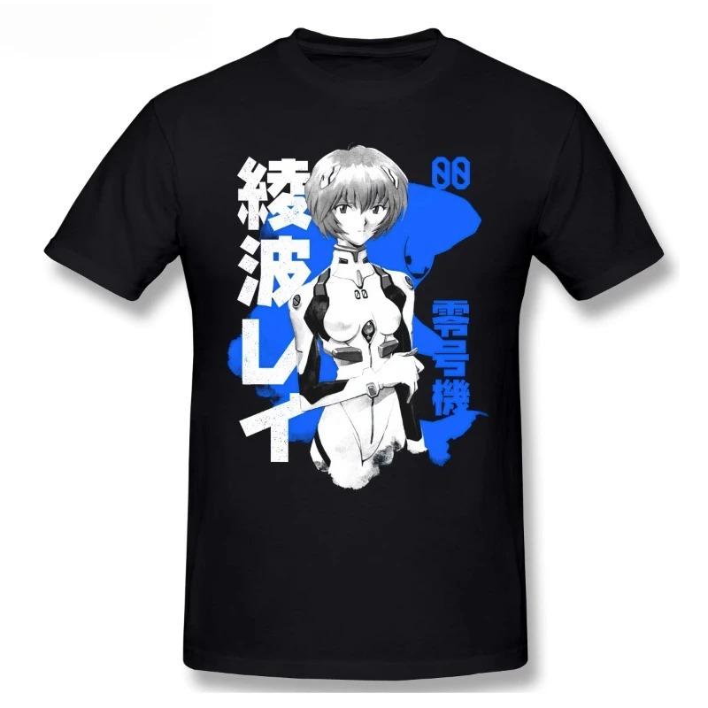 

Neon Genesis Evangelion Rei Ayanami Red Frame Line Art Casual Oversized Anime T-Shirt Women And Men T-Shirt 4XL