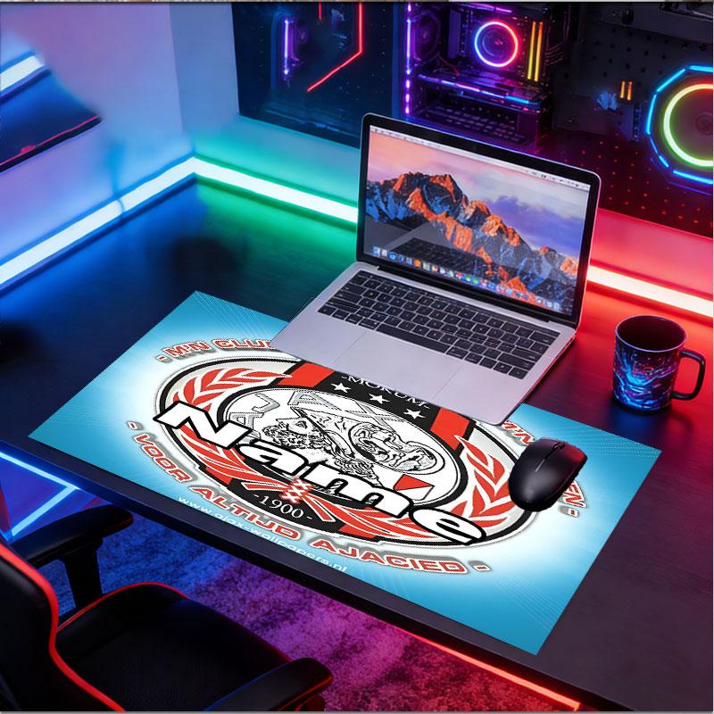 Custom Name Personalized Ajax Pattern Mousepad, Laptop PC Desk Mat, Decorative Desk Mat for Home Keyboard Pad Gift