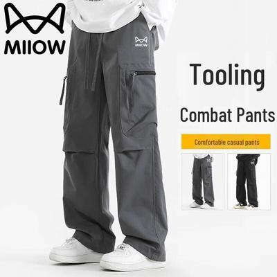 Mao Ren Men's Outdoor Casual Straight-Leg Cargo Pants