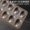 1PC 12 Shell Shape Baking Madeleine Pans Heavy Duty Cake Mold Nonstick Cookie Cake Pan for Oven