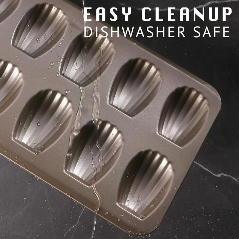 1PC 12 Shell Shape Baking Madeleine Pans Heavy Duty Cake Mold Nonstick Cookie Cake Pan for Oven