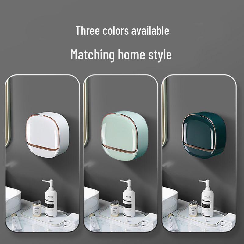 Wall-Mounted Luxury Soap Holder: Punch-Free, Drainable, Convenient
