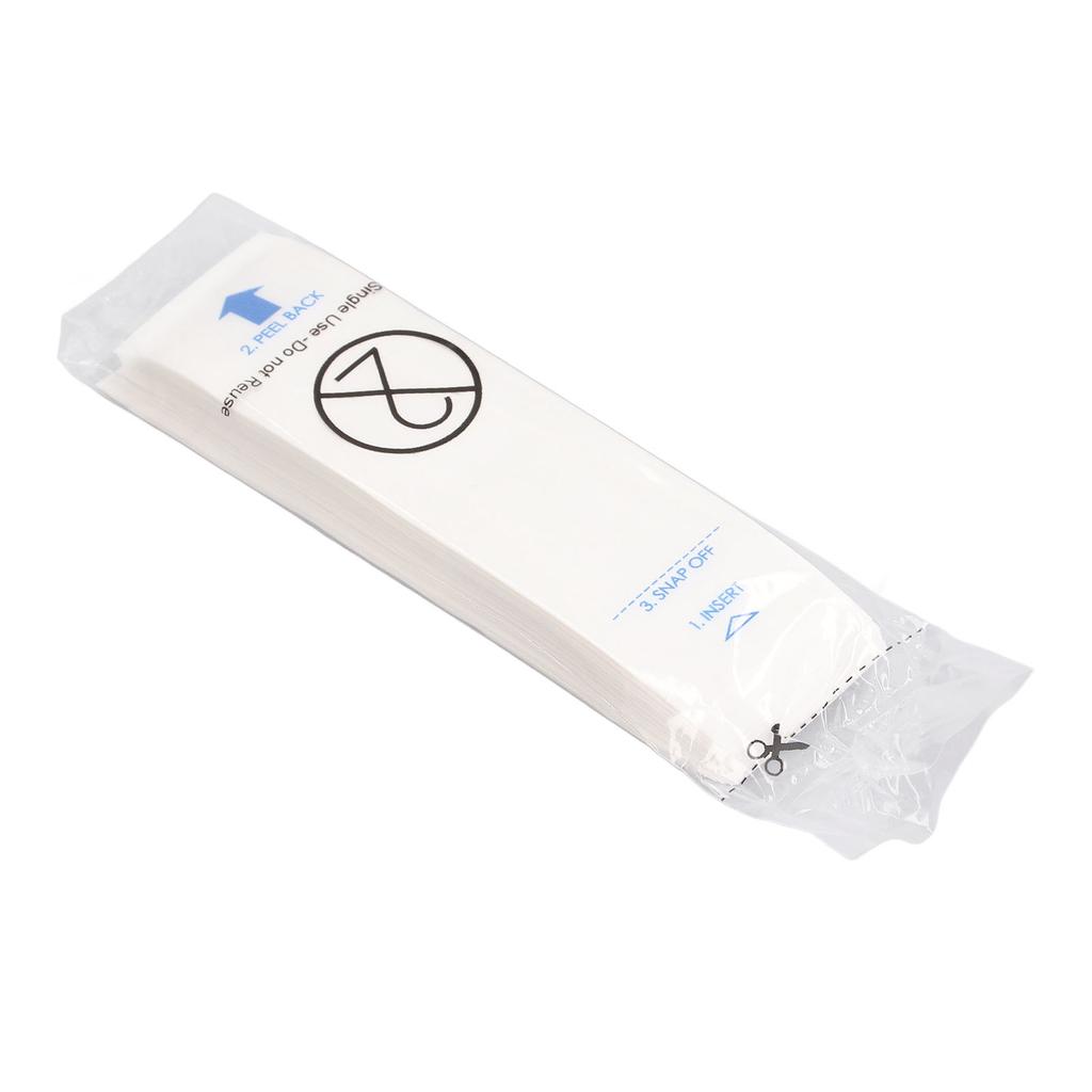 50PCS Thermometer Probe Cover PE Film Paper 9.5x2.5cm Disposable Accurate Reliable Thermometer Probe Cover Set