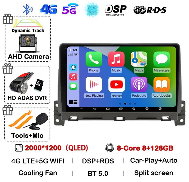 Android 14 Carplay Auto Car Radio For Great Wall Wingle 7 2018 2019 2020 Stereo Video GPS Navigation WIFI Multimedia Player DSP