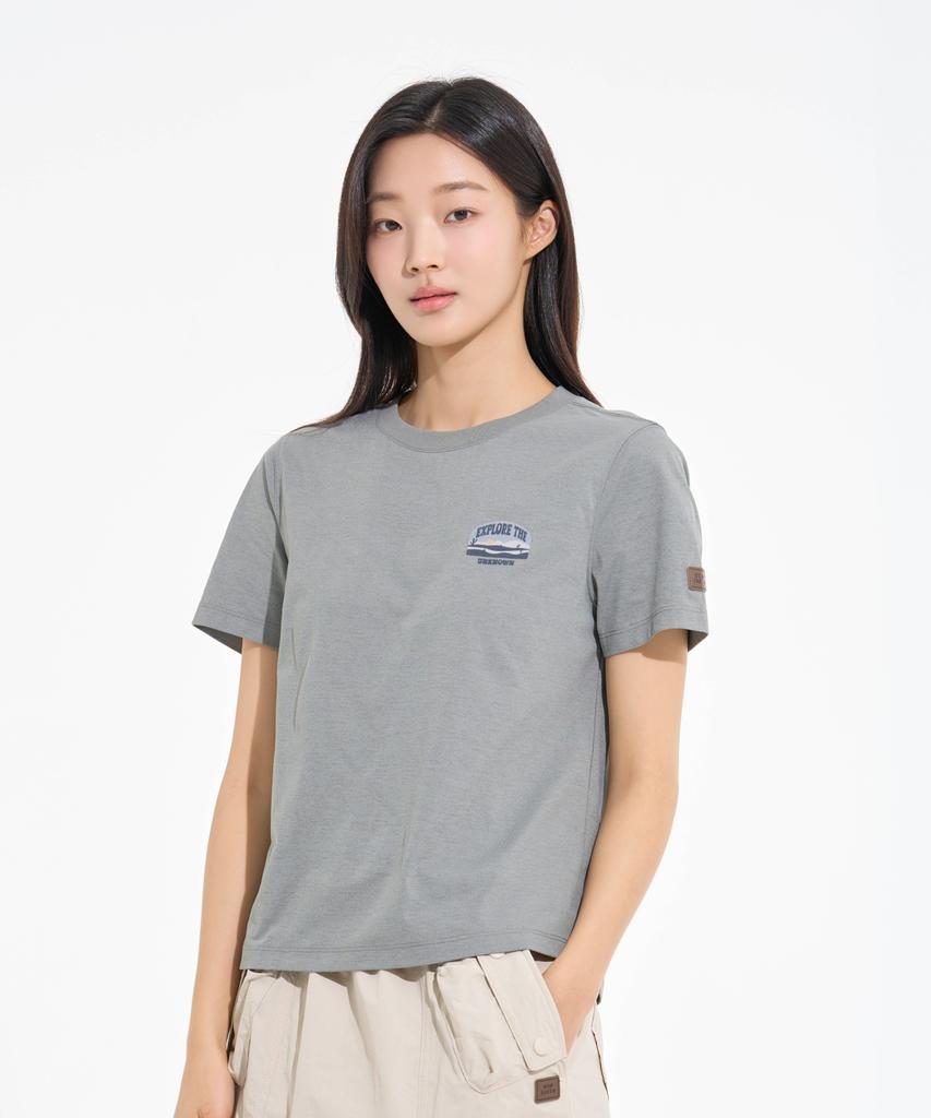 BBC EARTH Women'S Desert Policot T-Shirt Ash Blue