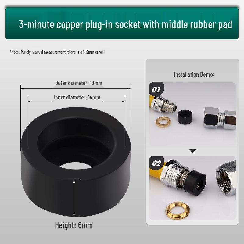 Stainless Steel Corrugated Hose Nut with No-Impact Wave Screw, Seal Ring, Leather Pad, Pressure Relief Valve Interface, and Fastener Gasket