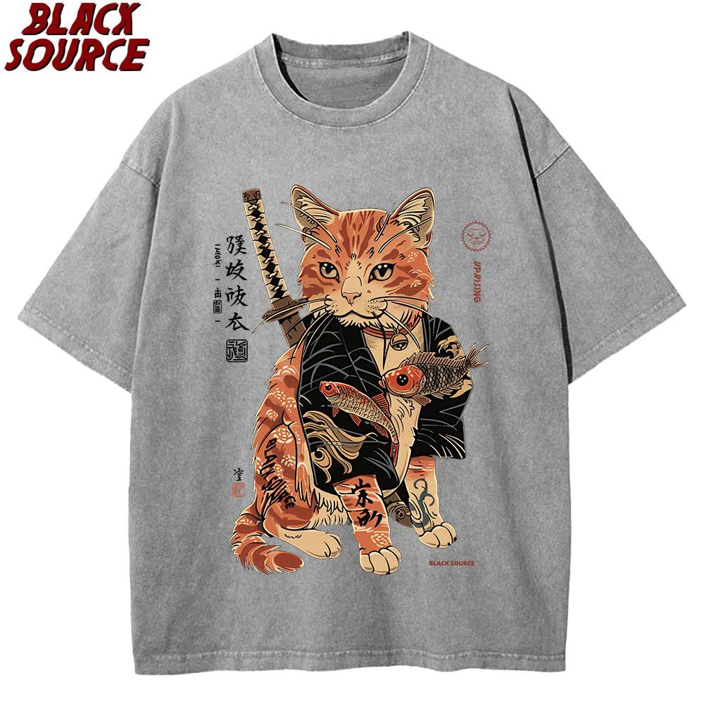

T Cute Ramen T Shirts for Women Japanese Cat Tshirt Summer Short Sleeve Graphic T Shirts Clothing Cartoon Streetwear S