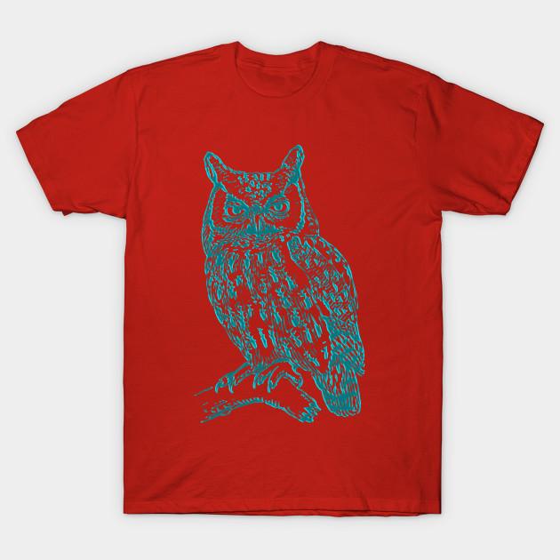 

Unisex Fashion TShirt Blue Owl Print TShirt Plus Size S-5XL T-Shirt 100%Cotton Tops O Neck Short Sleeve Tees 4XL червоний