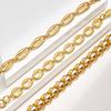 Chunky Braceket Stack, Stainless Steel Chain Bracelet for Women, 18k Gold Plated Link Jewelry Waterproof
