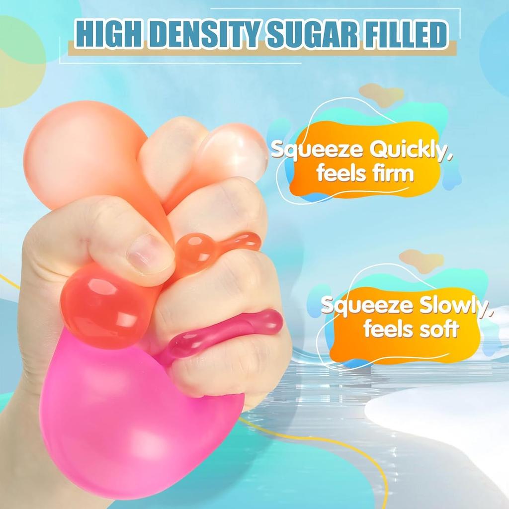 Stresové míčky Paměťový gel Gel Cukrem plněné Velká mačkací Fidget hračka pro děti Dospělé Vysokohustotní mačkací míčky pro úlevu od stresu