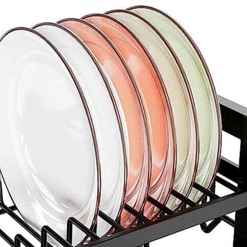 Ourunzhe 2-stöckiger Küchen-Geschirrtrockenständer