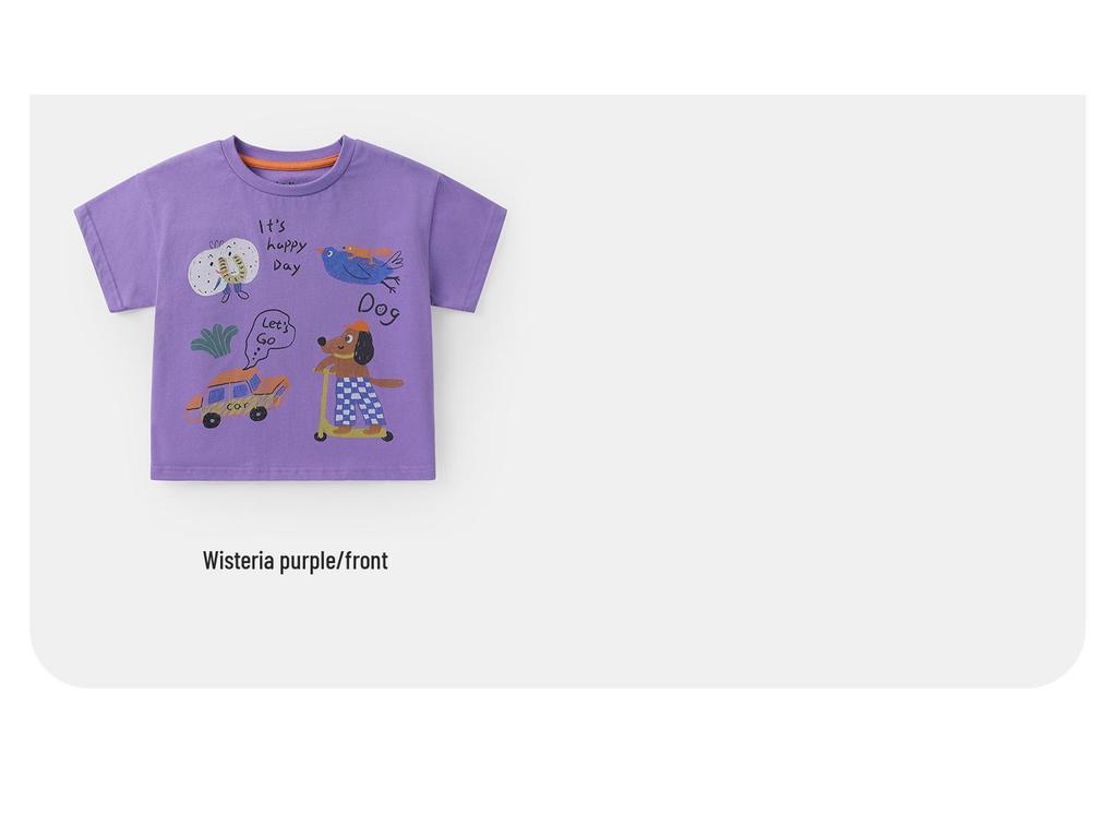 European Boys' Cool-Touch Cotton Short-Sleeve T-Shirt, Summer 2026 Collection for Toddler and Kids