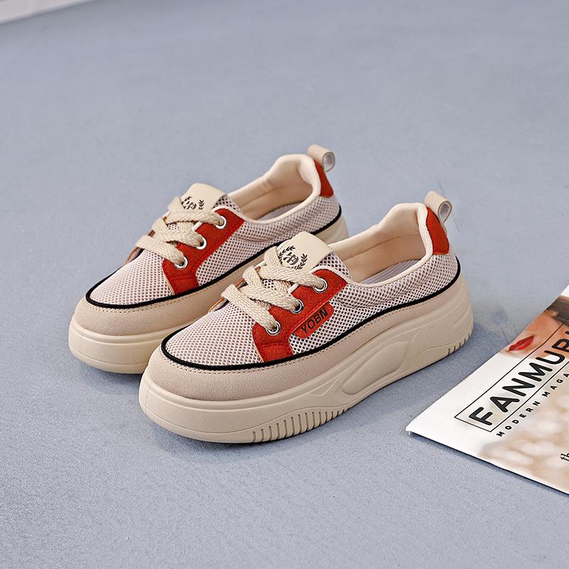 

Autumn versatile little white shoes new Korean version of female students casual street shooting sports board shoes female B 35 красный