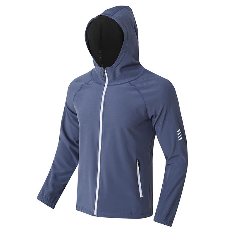 

Unisex Winter Windproof Velvet-Lined Softshell Jacket for Outdoor Sports, Cycling & Running with Reflective Zipper Hoodie Small