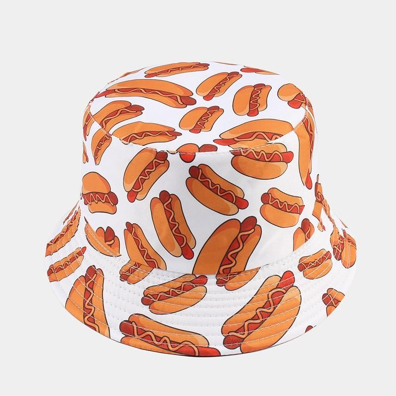 

American Style Cap With Hot Dog Hamburger Strawberry Print Design For Men And Women Hotdog