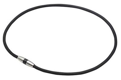 Phiten RAKUWA Magnetisches Titan-Halsband Metall Schwarz 50cm