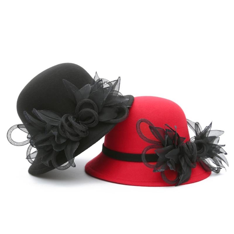 Elegant Flower Bucket Hat Breathable Hat Summer Tea Party Holiday Decors Vacation Hat Western Bowler Hat Style