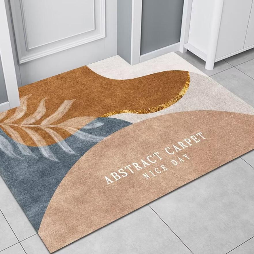 Entrance Door Carpet Household Door Mat Anti Slip Living Room Light Luxury Entrance Mat Dirt Resistant