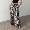 Pantaloni Lunghi Larghi Stampati Casual Moda Donna