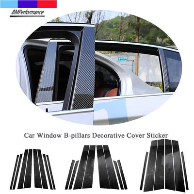 Carbon Fiber Auto Fenster B-säulen Dekorative Aufkleber Für BMW X1 X3 X5 X6 Serie 1 3 5 E90 f34 F07 Auto Styling Trim