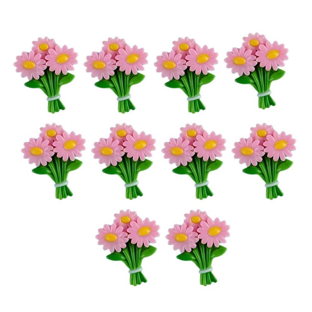 10pcs 3D Colorful Flat Back Stones Flat Back Scrapbook Figurines Craft Charms Hair Accessory Making