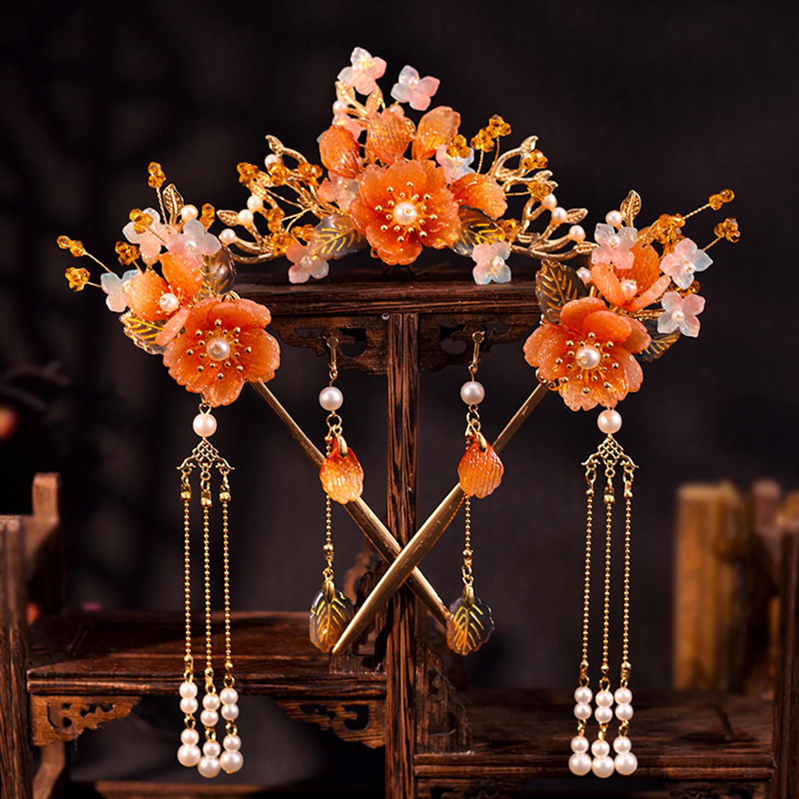 

Розкішна шпилька для волосся Синя квітка Шпилька для волосся Перлина Довга китиця Паличка для волосся Паличка для їжі Китайський Ханфу Аксесуари для волосся Вінтажні набори ювелірних виробів