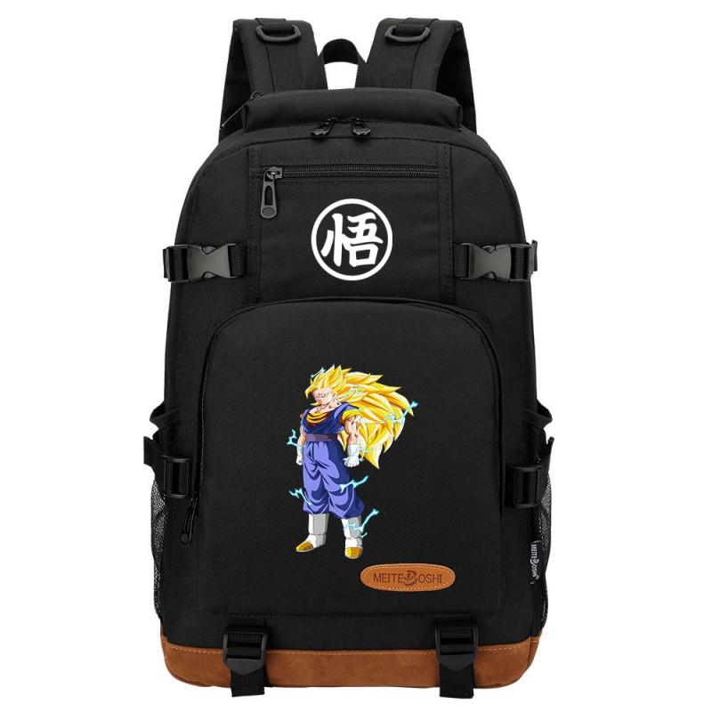 Dragon Ball Print Oxford Backpack School College Travel Lightweight Dual-Strap Laptop Bag Unisex 20L Capacity