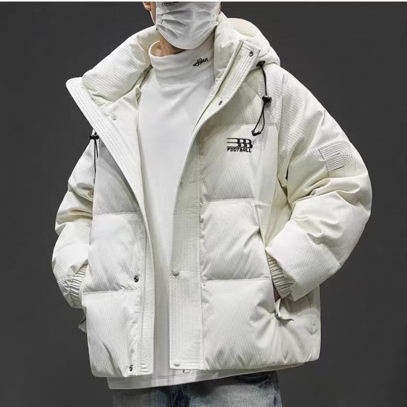 

2024 Men s Extra Thick Warm Duck Down Puffer Jacket - Trendy Winter Hooded Outerwear M (100-120 jin)