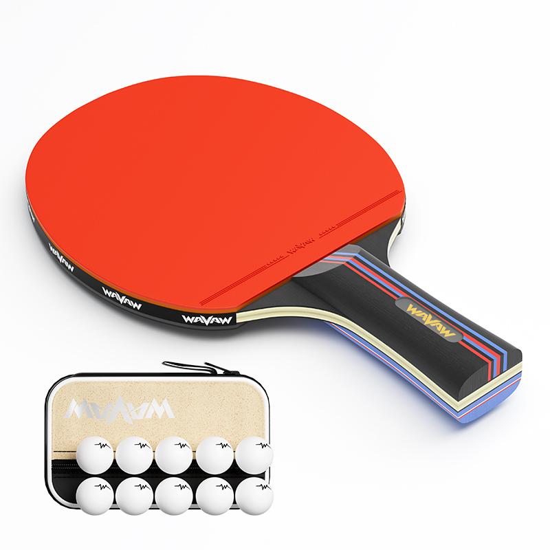 Professional Grade Table Tennis Racquet Single Double Long Handle for Beginners Primary School Students Genuine Goods Flagship красный