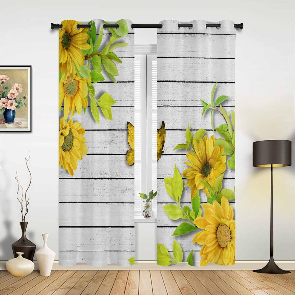 Horses Sunset Lake Scenery Window Curtains Bedroom Kitchen Decor Curtain Panel Window Curtains for Living Room