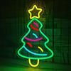 Multicolor Christmas Neon Sign USB Powered Vibrant LED Light Christmas LED Neon Light Light Up Design Plug-and-Play