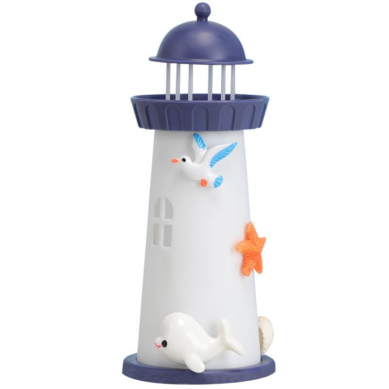 Oceánský maják Kreativní ozdoby Noční světlo Řemesla Středomořský styl Svítící stolní ozdoby