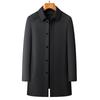 Brand Windbreaker Jacket for Middle-aged Men - Thick, Warm Autumn/Winter Coat with Detachable Liner