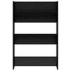 Shoe Cabinet Black Oak Effect 60 x 18 x 90 cm Engineered Wood