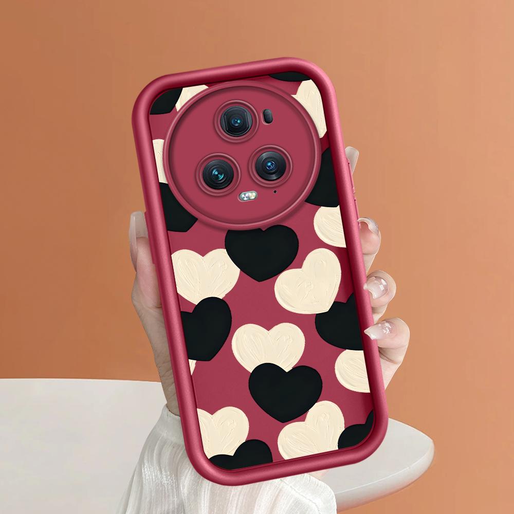 

Мягкий силиконовый квадратный чехол с рисунком лестницы для телефона, полное покрытие, противоударный защитный резиновый чехол для камеры для Huawei Honor Huawei P50 Pro темно-красного