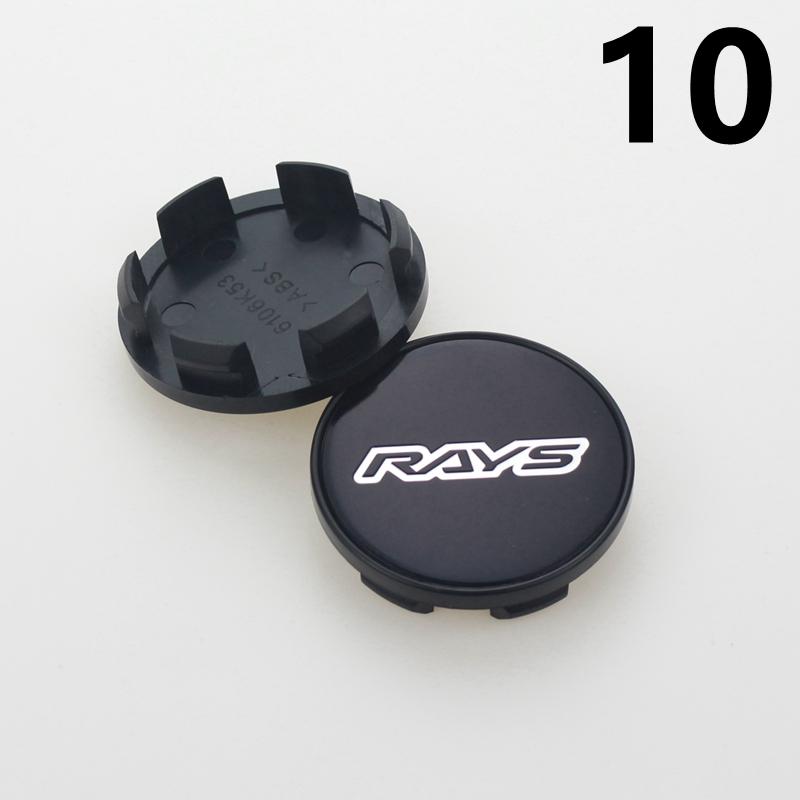 SET OF 4 RAYS VOLK Center Cap for Wheels 53mm OD & 48mm ID Dust Proof Hood Cover Plastic Base Wheel Hub Cap