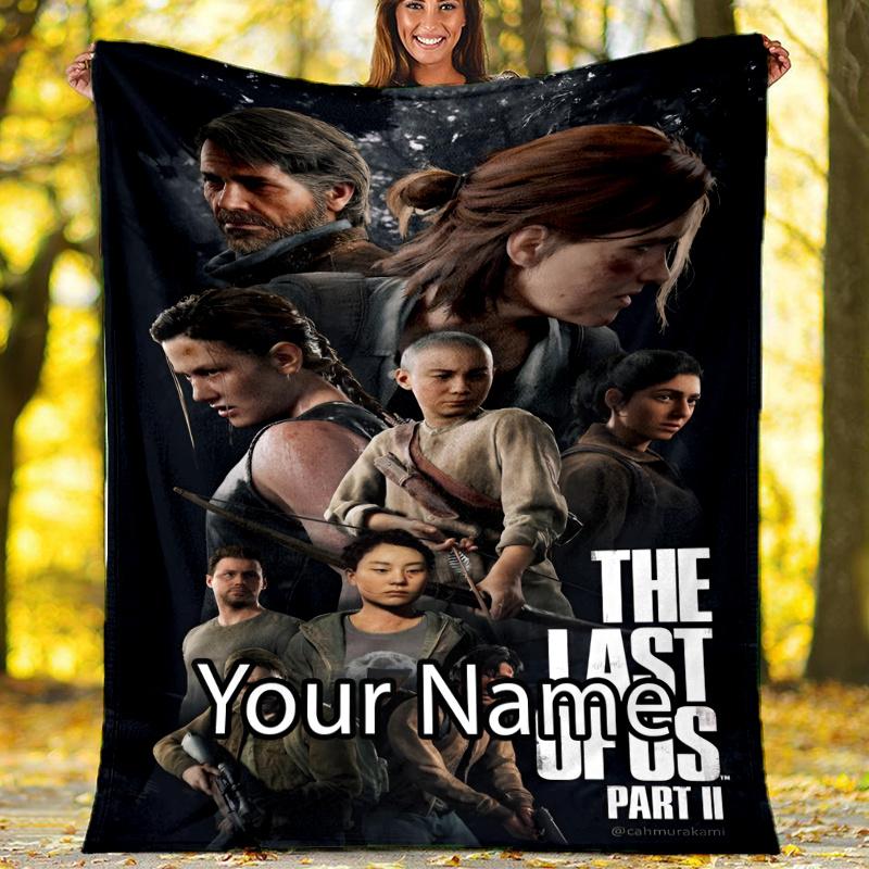 Custom Name The Last of Us Theme Printed Blanket - Perfect for Couch, Bed, Travel & Outdoor Use | Machine Washable, Cozy & Durable.