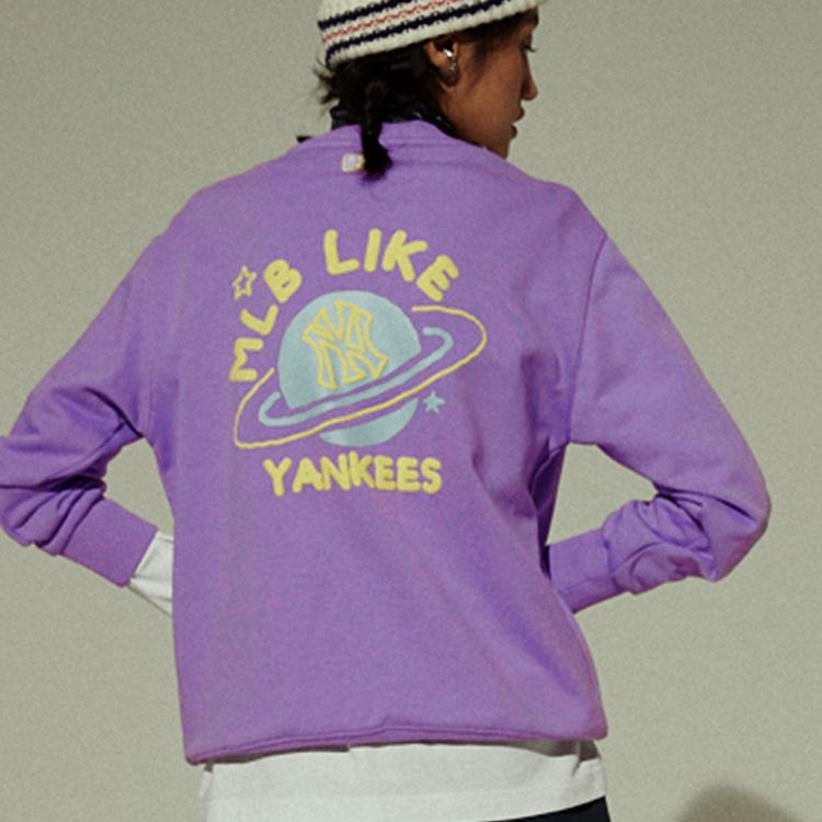 New MLB New York Yankees Sweatshirts Unisex Purple 31MT54061-50V