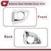 Front Left Exterior Door Handle Cover for Hyundai Elantra 2017-2020 Door Handle Cover No.82652F2020 Silver Tone ABS